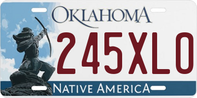 OK license plate 245XLO