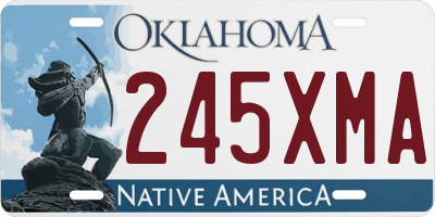 OK license plate 245XMA