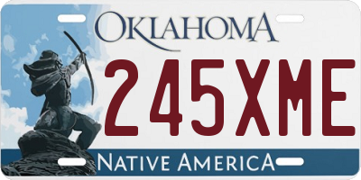 OK license plate 245XME