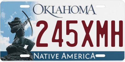 OK license plate 245XMH