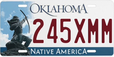 OK license plate 245XMM