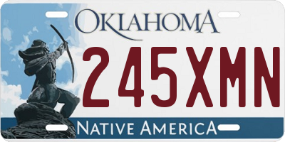 OK license plate 245XMN