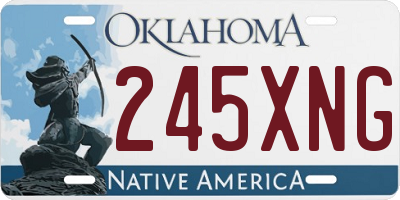 OK license plate 245XNG