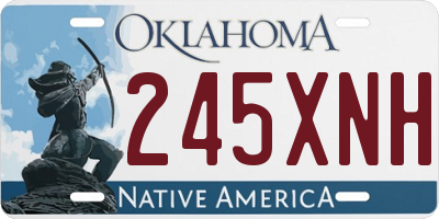 OK license plate 245XNH