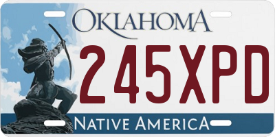OK license plate 245XPD