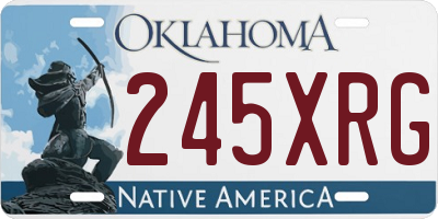 OK license plate 245XRG