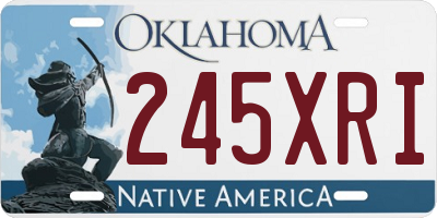OK license plate 245XRI