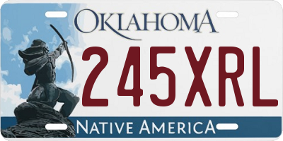 OK license plate 245XRL