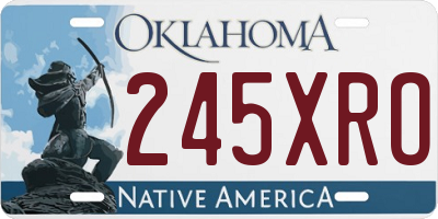 OK license plate 245XRO