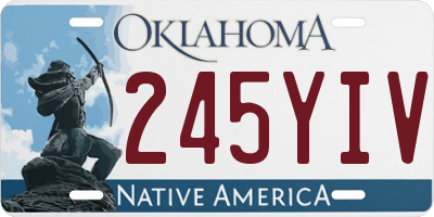 OK license plate 245YIV