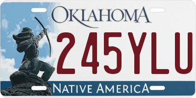 OK license plate 245YLU