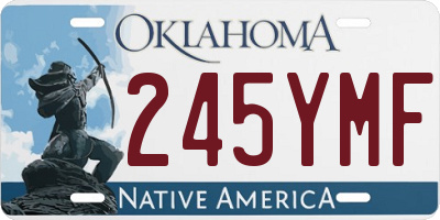 OK license plate 245YMF