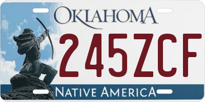 OK license plate 245ZCF