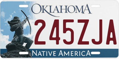 OK license plate 245ZJA