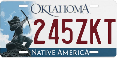 OK license plate 245ZKT