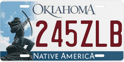 OK license plate 245ZLB