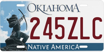 OK license plate 245ZLC
