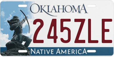 OK license plate 245ZLE