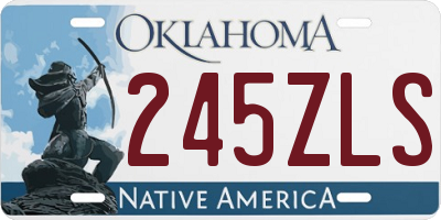 OK license plate 245ZLS