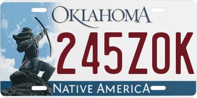 OK license plate 245ZOK