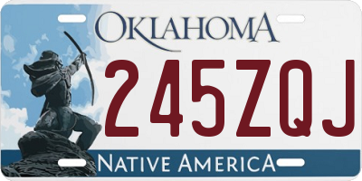 OK license plate 245ZQJ