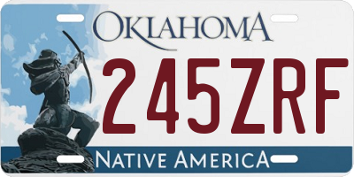 OK license plate 245ZRF