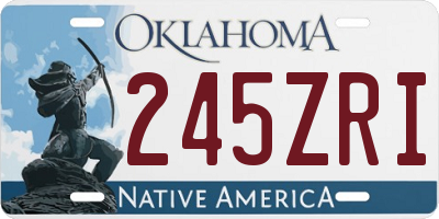 OK license plate 245ZRI