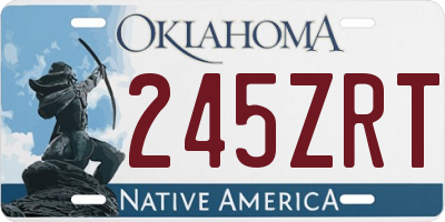 OK license plate 245ZRT