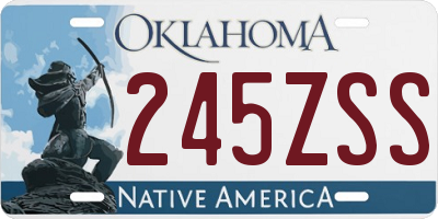 OK license plate 245ZSS