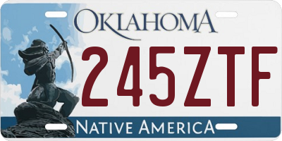 OK license plate 245ZTF