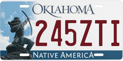 OK license plate 245ZTI