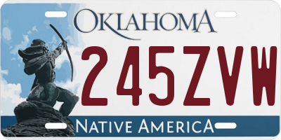 OK license plate 245ZVW