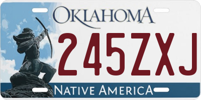 OK license plate 245ZXJ