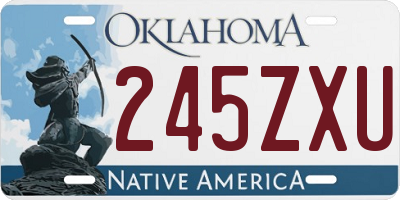 OK license plate 245ZXU