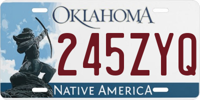 OK license plate 245ZYQ