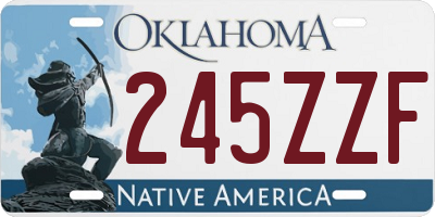 OK license plate 245ZZF