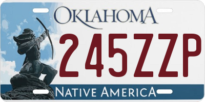 OK license plate 245ZZP