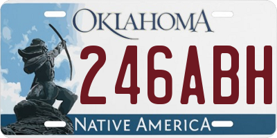 OK license plate 246ABH