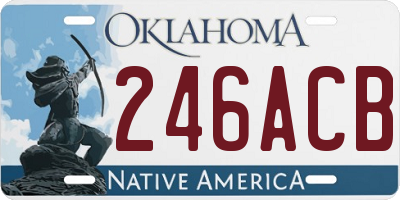OK license plate 246ACB