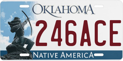 OK license plate 246ACE