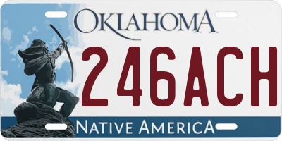 OK license plate 246ACH