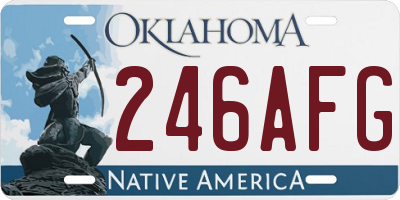 OK license plate 246AFG