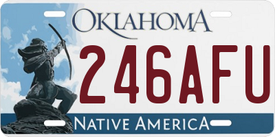 OK license plate 246AFU