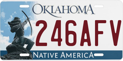 OK license plate 246AFV