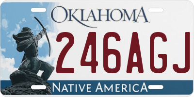 OK license plate 246AGJ