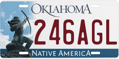 OK license plate 246AGL