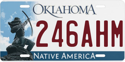 OK license plate 246AHM