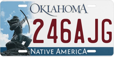 OK license plate 246AJG