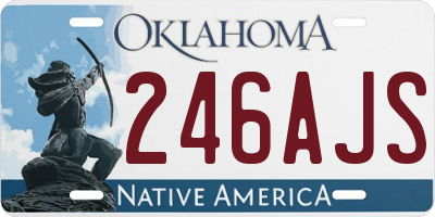 OK license plate 246AJS