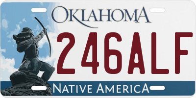 OK license plate 246ALF